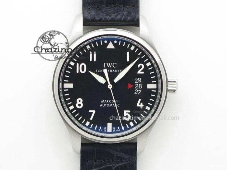 MIROTIME 0131 UrbanStyle Mark XVIII IW327012 SS M+F 1:1 Best Edition White Dial on Black Leather Strap A 7054